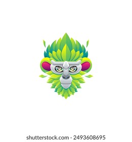 Green Monkey Gradient Logo Template uses a modern style with a vector style