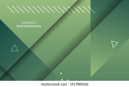 green monochrome geometric shapes background with scratches effect