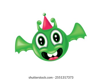 green monster birthday party isolated