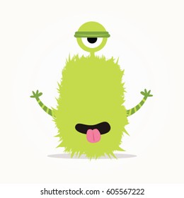 Green monster cartoon