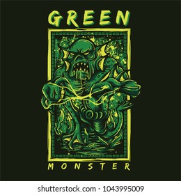 Green Monster Illustration