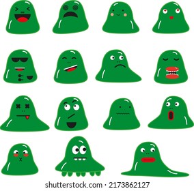 Green monster, illustration, vector on a white background.