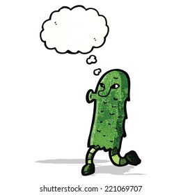 green monster with thought bubble
