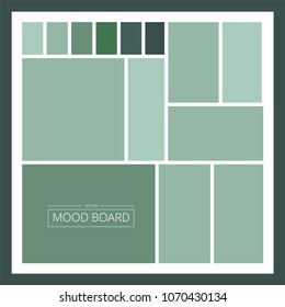 Green Mood Board. Vector Illustration