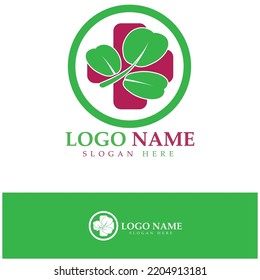 green moringa leaf logo, for herbal ingredients, moringa farming, health, medicine industry, beauty, therapy, concept design vector illustration icon template with a modern concept
