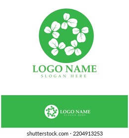 green moringa leaf logo, for herbal ingredients, moringa farming, health, medicine industry, beauty, therapy, concept design vector illustration icon template with a modern concept