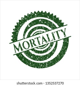 Green Mortality distress grunge stamp