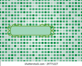 Green mosaic background with place for your text - vector illustration