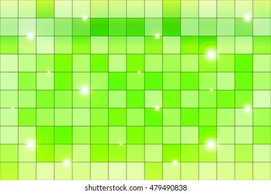 Green mosaic with bright highlights. Vector illustration. For the design, presentation, wallpaper.