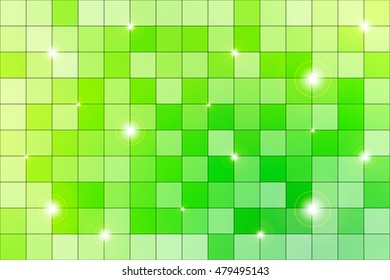 Green mosaic with bright highlights. Vector illustration. For the design, presentation, wallpaper.