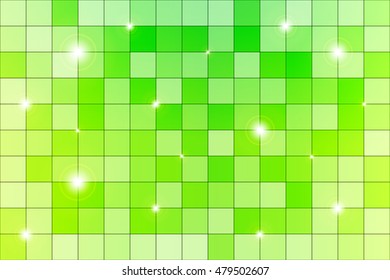 Green mosaic with bright highlights. Vector illustration. For the design, presentation, wallpaper.