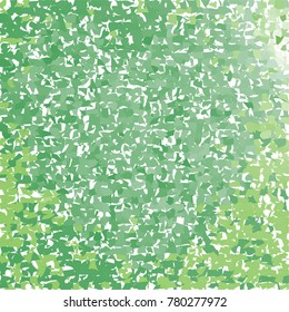 Green mosaic seamless with different ornament shapes. Monochrome background for paper, wallpaper, print, background. Stylish seamless of green mosaic tile. Ornamental