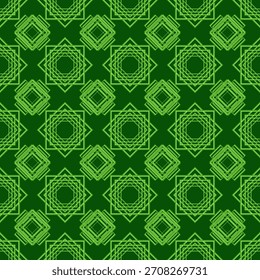 A green mosaic seamless geometric pattern authentic arabian style. Shape pattern background