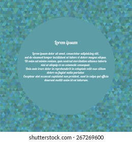 Green mosaic text frame made in vector