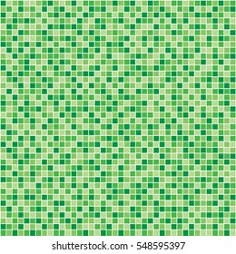 Green Mosaic Tile Seamless Pattern