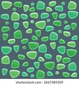 Verde mosaico azulejos fundo Vetor cristal gemas padrão de ilustração