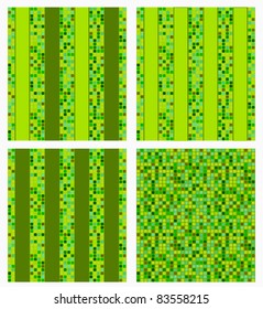 Green mosaic vector background. Vector illustration