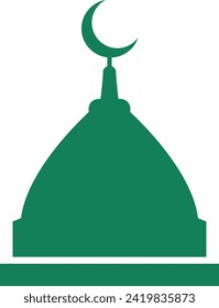 green mosque doom fit for your ramadhan design project