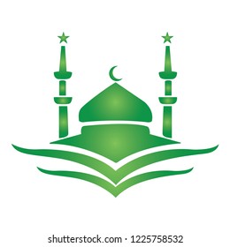 Similar Images, Stock Photos & Vectors of Green mosque and Quran Logo ...