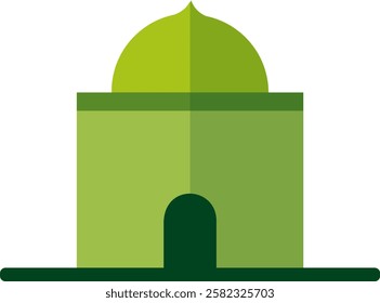 Green Mosque Modern Vector illustration