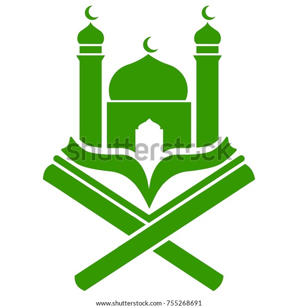 Green Mosque Quran Logo Symbol Vector Stock Vektorgrafik Lizenzfrei