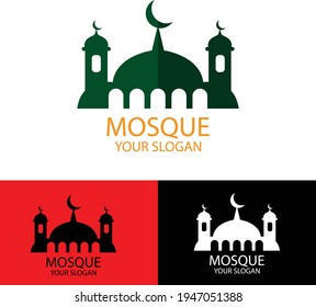 green mosque vector illustration, great for muslim and ramadan logos