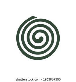 Green mosquito coil icon design. Vector EPS 10.