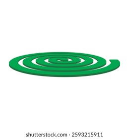 Green mosquito coil icon design, insect repellant illustration, mosquito repellent clip art