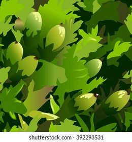 Green moss. Seamless pattern.