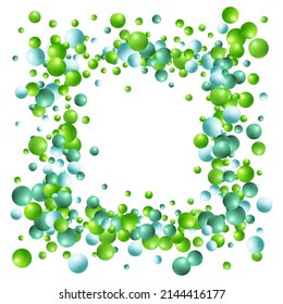 Green mother-of-pearl pearls. Vector background for decoration. Design element.