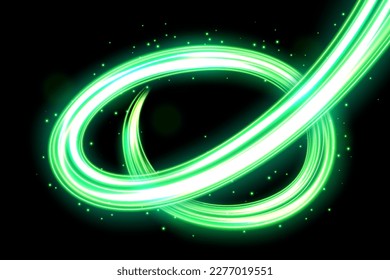 Green Motion Blur Effect. Vector Illustration