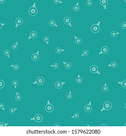 Green Motor gas gauge icon isolated seamless pattern on green background. Empty fuel meter. Full tank indication.  Vector Illustration