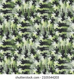 Green Mottled Textured Camouflage Pattern