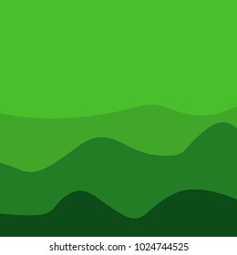 Green Mount Background Vector Template Design