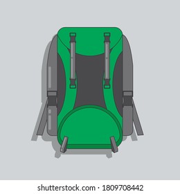 green mountain bag icon on a white background