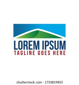 Green mountain in flat style for your best business symbol. Geometric mountain for element design. Vector illustration EPS.8 EPS.10
