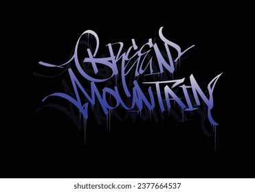 GREEN MOUNTAIN graffiti tag style design