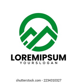 green mountain icon  logo design 