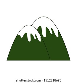 green mountain icon vector design.