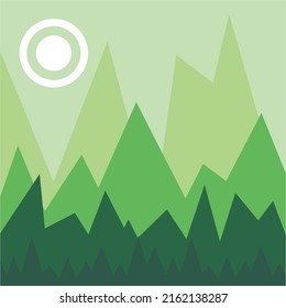 Green Mountain illustration vector ffor background