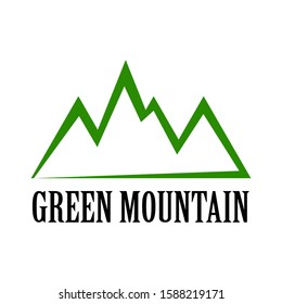 Green Mountain Logo Vector Illustration Design