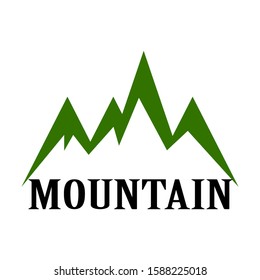 Green Mountain Logo Vector Illustration Design