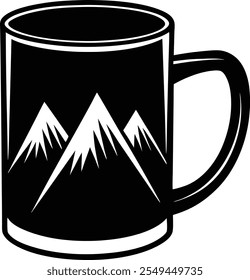 green mountain mug isolated on white background