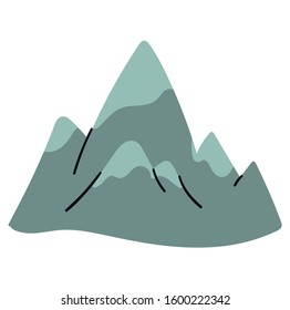 green mountain nature vector illustration