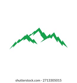 green mountain outline design element