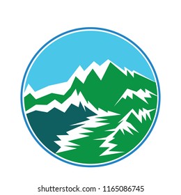 Green Mountain template logo design