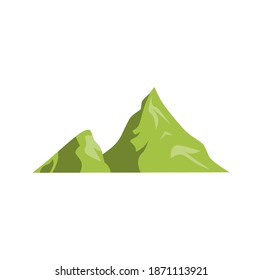 a green mountain vector illustration idea