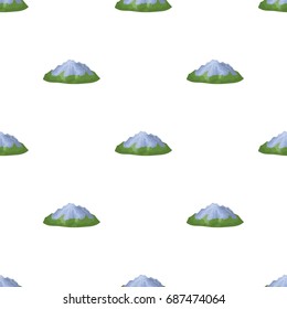 Green mountains.Mountain with snow.Different mountains single icon in cartoon style vector symbol stock illustration.
