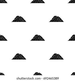 Green mountains.Mountain with snow.Different mountains single icon in black style vector symbol stock illustration.