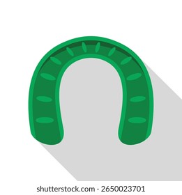 Green mouth guard protecting teeth, designed for boxing or other contact sports